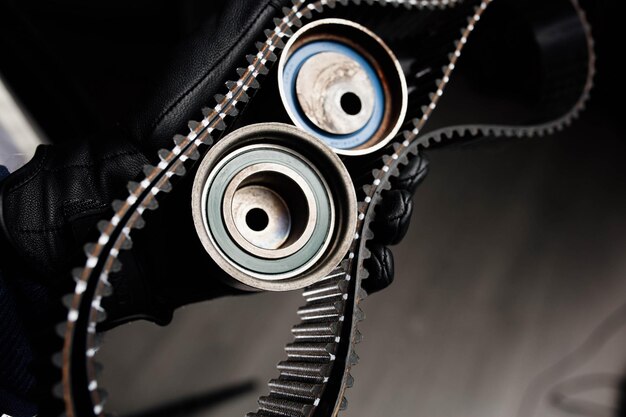 Снятие крышки ремня и метки положения коленвала