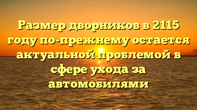 Размер дворников в 2115 году по-прежнему остается актуальной проблемой в сфере ухода за автомобилями